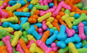 Naturejam Funny Bachelorette Candy scene showing party setup for a girls' night out.