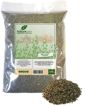 Naturejam Mint Leaves Crushed in a 1lb bulk bag for fresh kitchen use