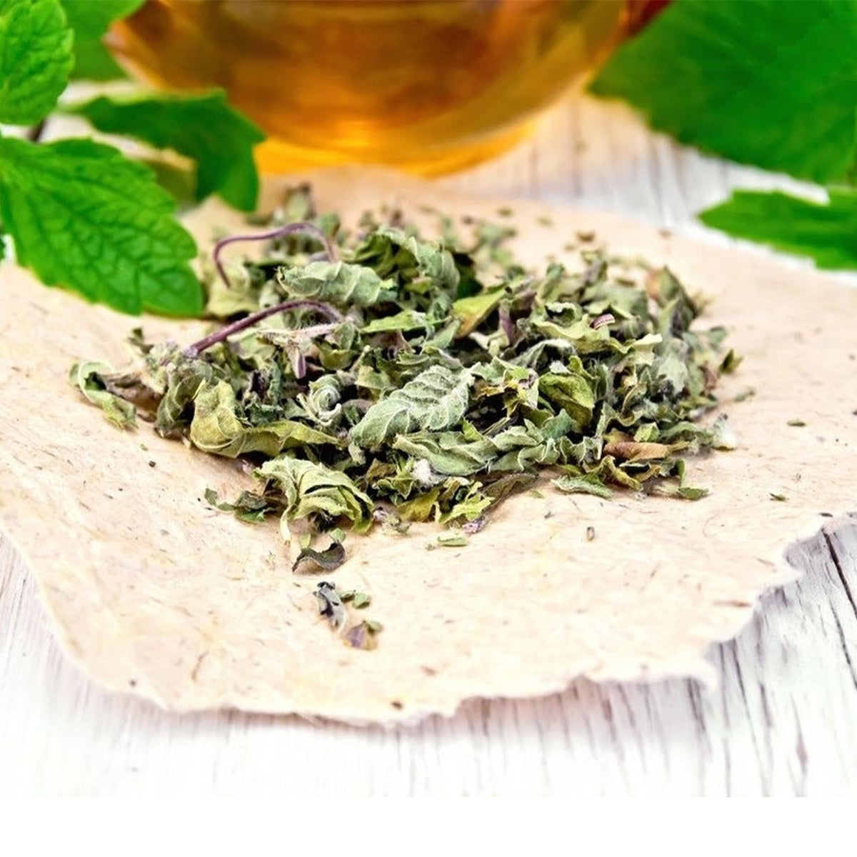 Naturejam mint leaves used as garnish to enhance salads and dressings