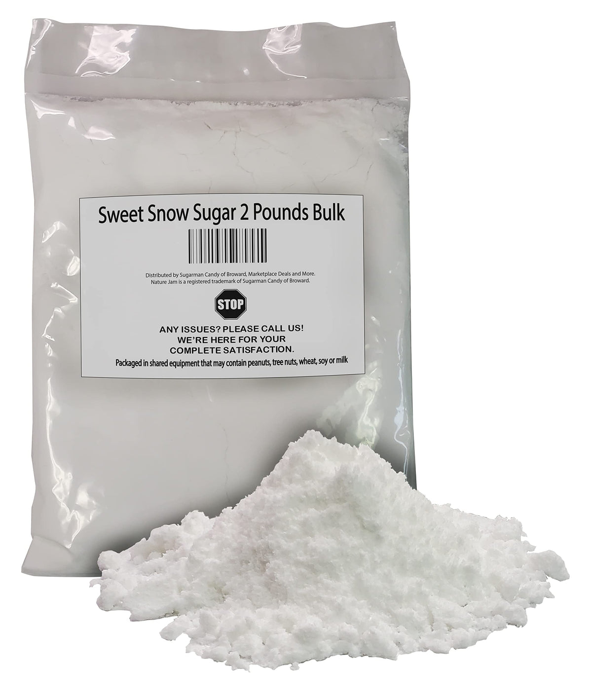 Naturejam No Melt Snow Sugar dusts evenly on donuts for a pristine finish that stays.