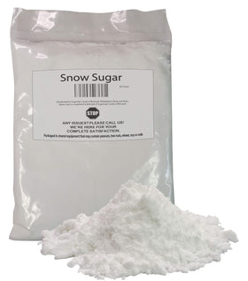 Naturejam NO MELT Sweet Snow Sugar dusts donuts for a crisp, snowy finish.