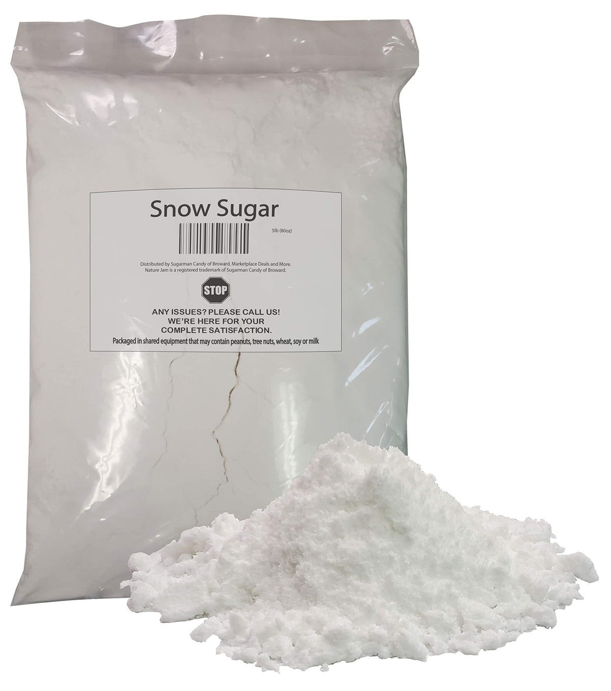 Naturejam No Melt Sweet Snow Sugar dusts cookies for a delicate finish