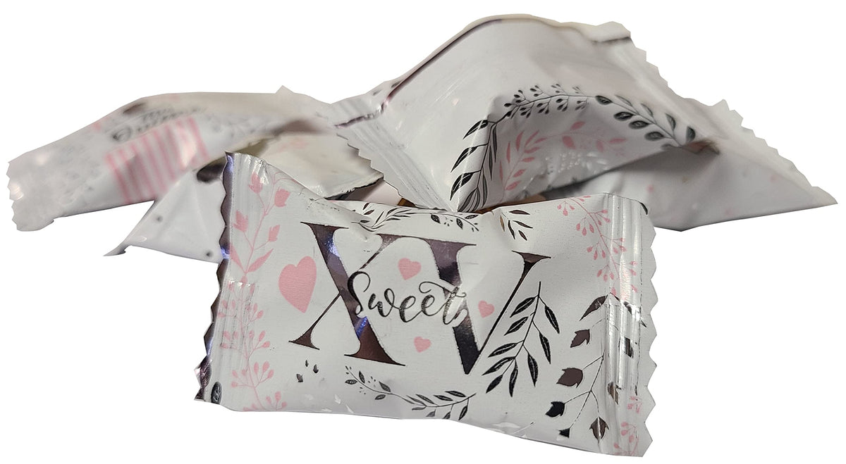 Naturejam Peppermints as party favors for quinceanera celebrations.