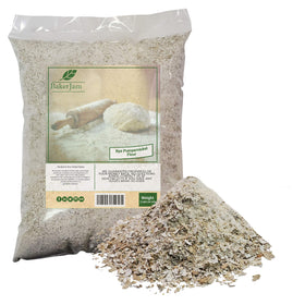 Naturejam Premium Rye Pumpernickel Flour bulk bag ready to pour for starters.