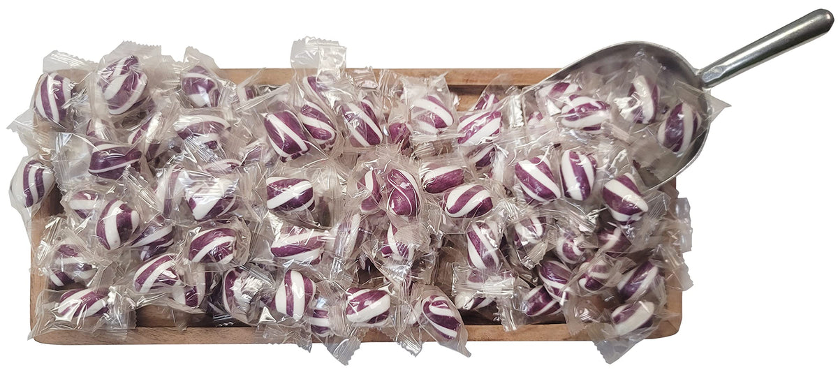 Naturejam Purple Mint Cylinder Twists add color to party platters.