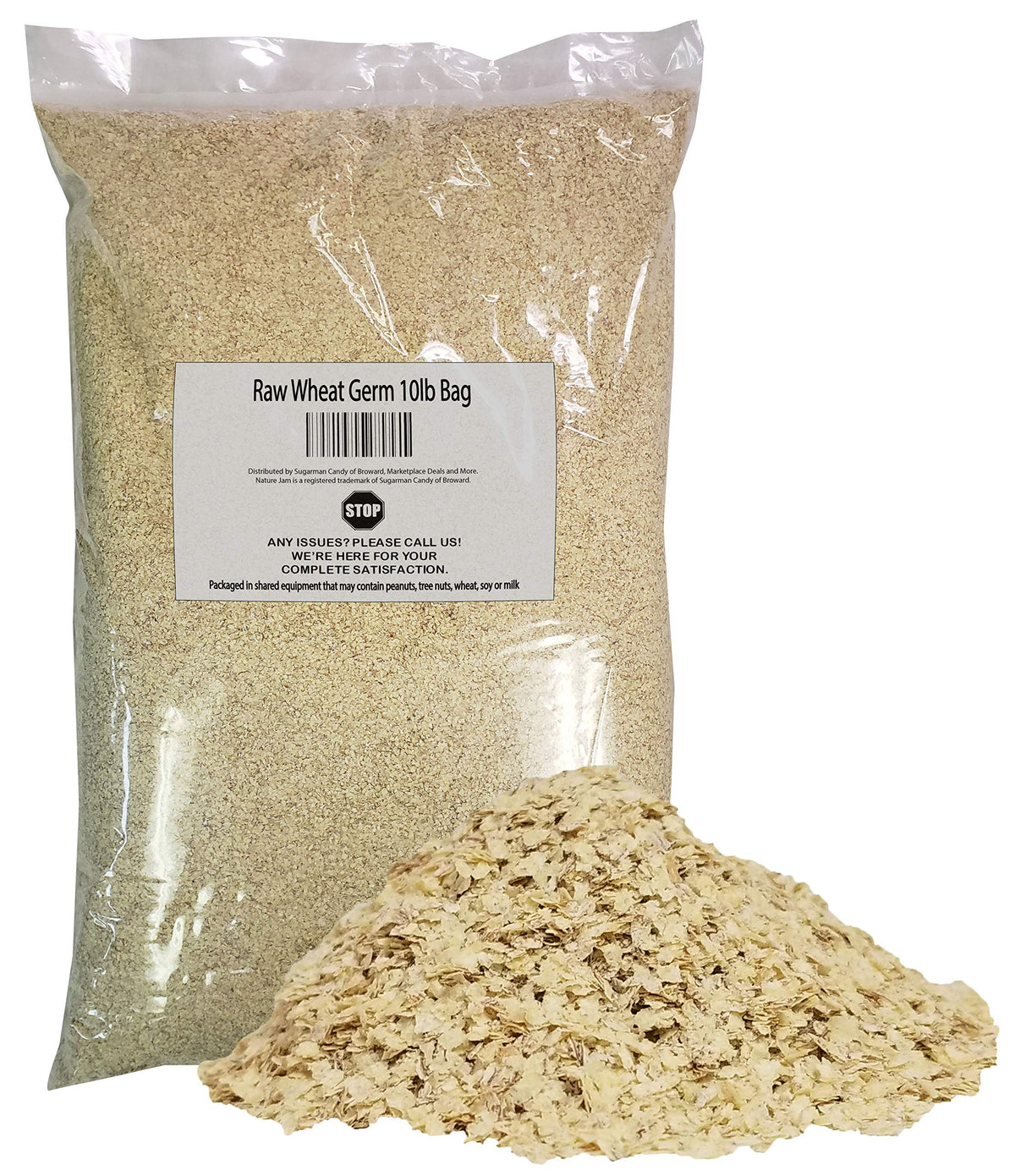NatureJam RAW Wheat Germ bulk bag, fresh and ready to use.