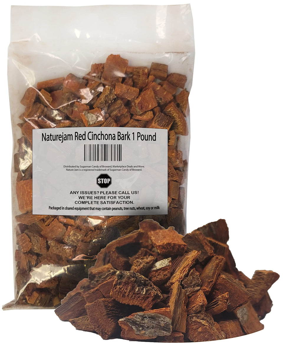 Naturejam red cinchona bark bulk bag ready for traditional tea blends.