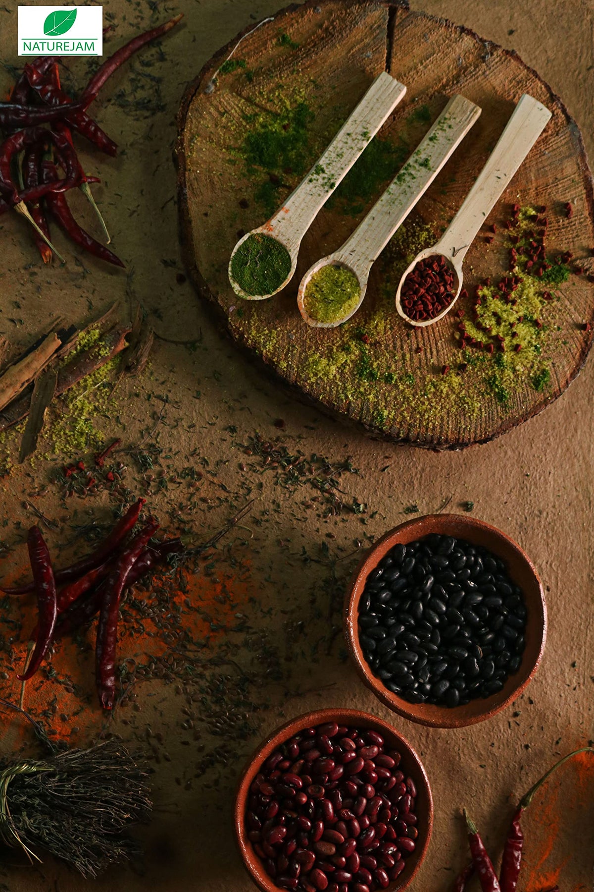 Naturejam spice flakes show seeds and flexibility for cooking