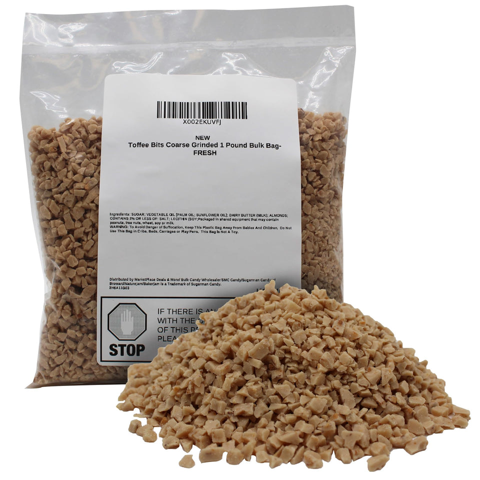 Naturejam Toffee Bits bulk bag front view, ideal for cafe stock