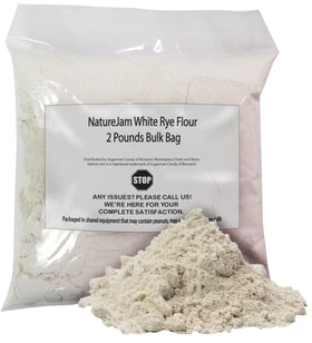 NatureJam White Rye Flour bulk bag with light flour, ideal for artisanal rye breads