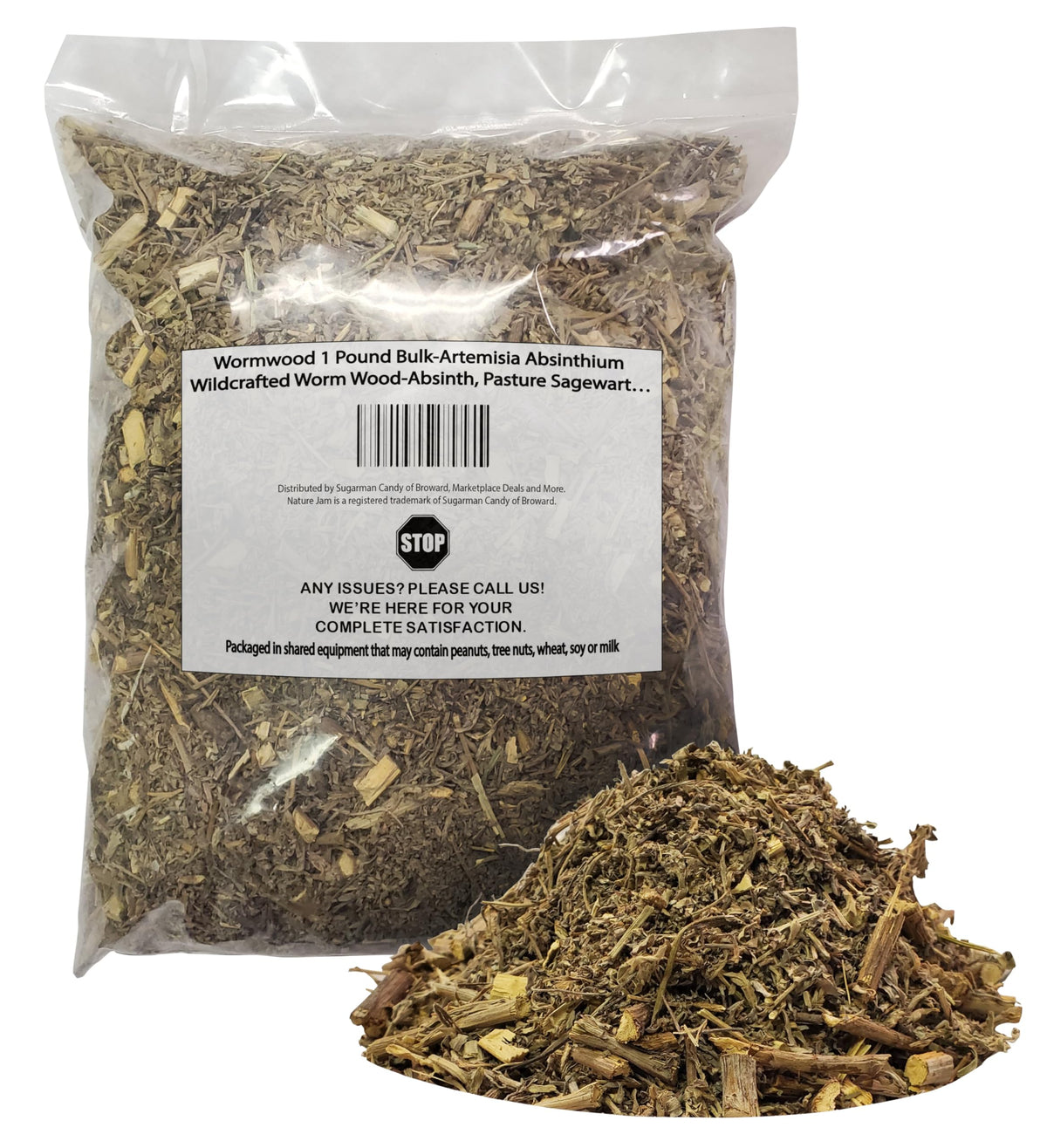 Naturejam Wormwood bulk pack shown for versatile infusion and aromatic blends.