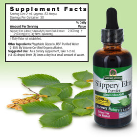 Nature's Answer Slippery Elm pour shot shows easy daily serving.