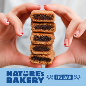 Nature's Bakery blueberry fig bars promote a kid-friendly after-school snack.