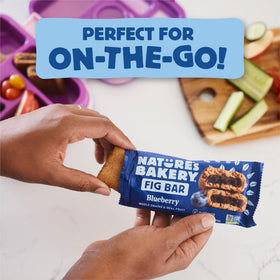 Nature's Bakery blueberry whole-wheat bars lunchbox idea for kids and adults.