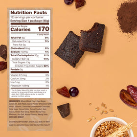 Nature's Bakery vegan-friendly brownie image emphasizes a dairy-free treat for lunches