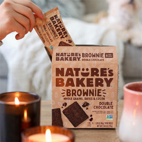 Nature's Bakery brownie bar nutrition panel highlights wholesome ingredients.