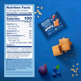Nature's Bakery Fig Bar Minis soft-baked texture invites a gentle bite and real fruit flavor