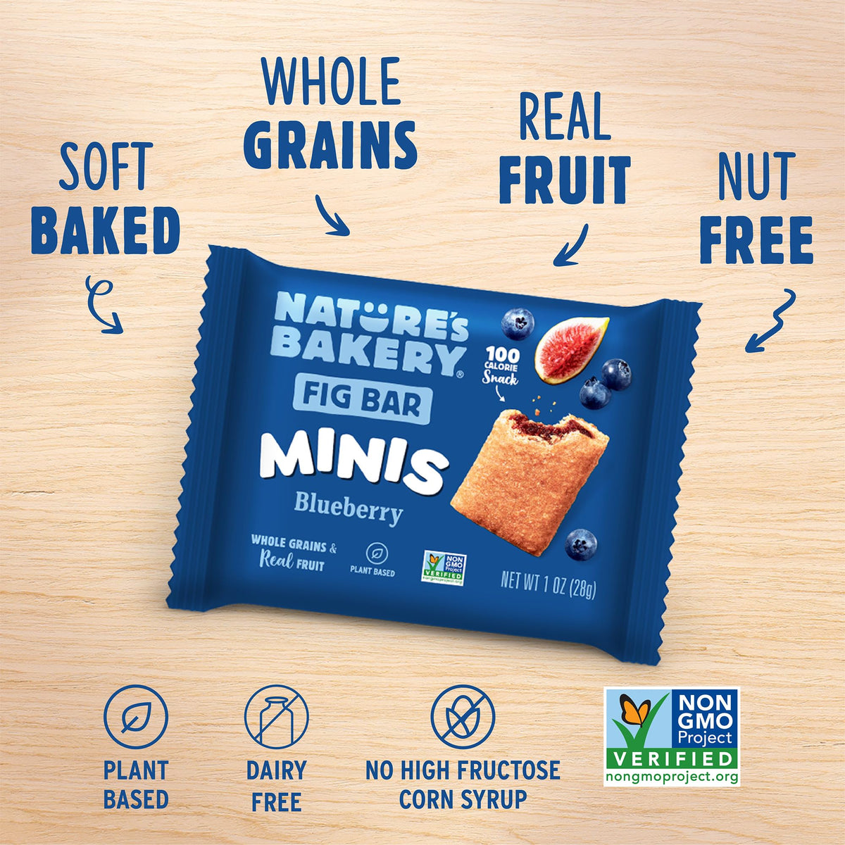 Nature's Bakery Fig Bar Minis whole-grain base supports wholesome snacking on the go