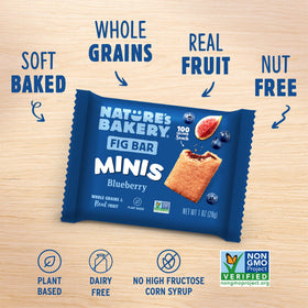 Nature's Bakery Fig Bar Minis whole-grain base supports wholesome snacking on the go