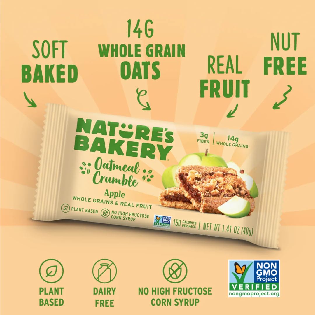 Nature's Bakery blueberry fig bars pack showcases a soft-baked texture and real fruit.