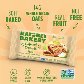 Nature's Bakery blueberry fig bars pack showcases a soft-baked texture and real fruit.