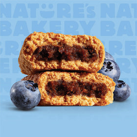 Nature's Bakery whole-wheat fig bars ingredients close-up featuring figs and real fruit.