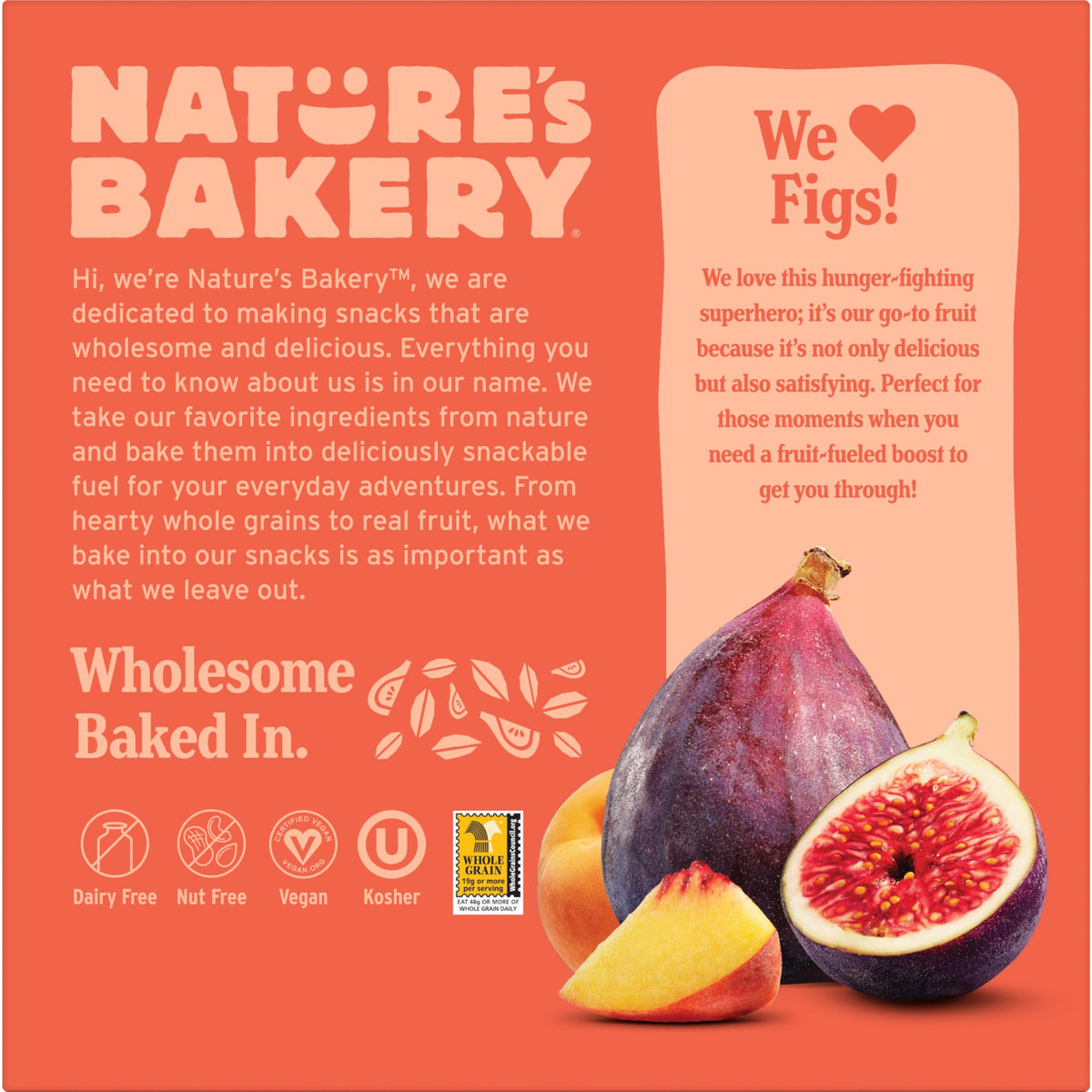 Glimpse of whole grains and simple ingredients in Nature's Bakery bars