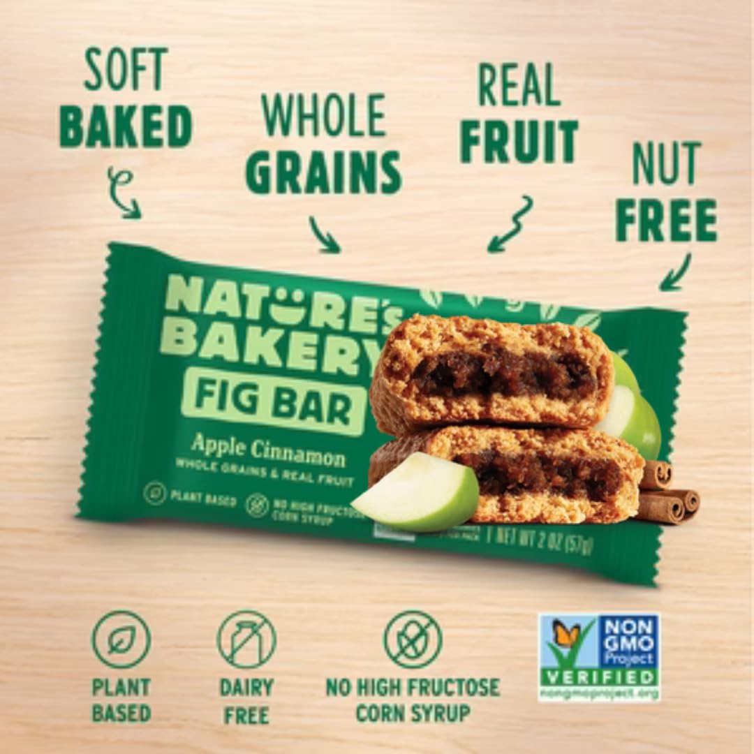 Nature’s Bakery Original Fig bar close-up, simple pantry staple.