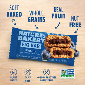 Nature's Bakery original fig bar image presents a classic vegan, whole grain snack.