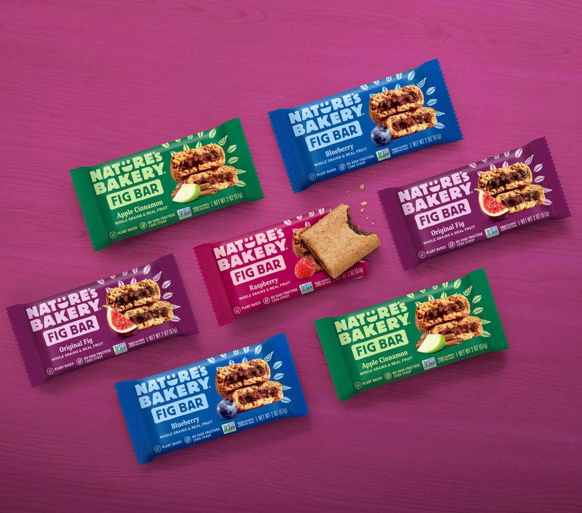 Vegan symbol on Nature's Bakery fig bars packaging