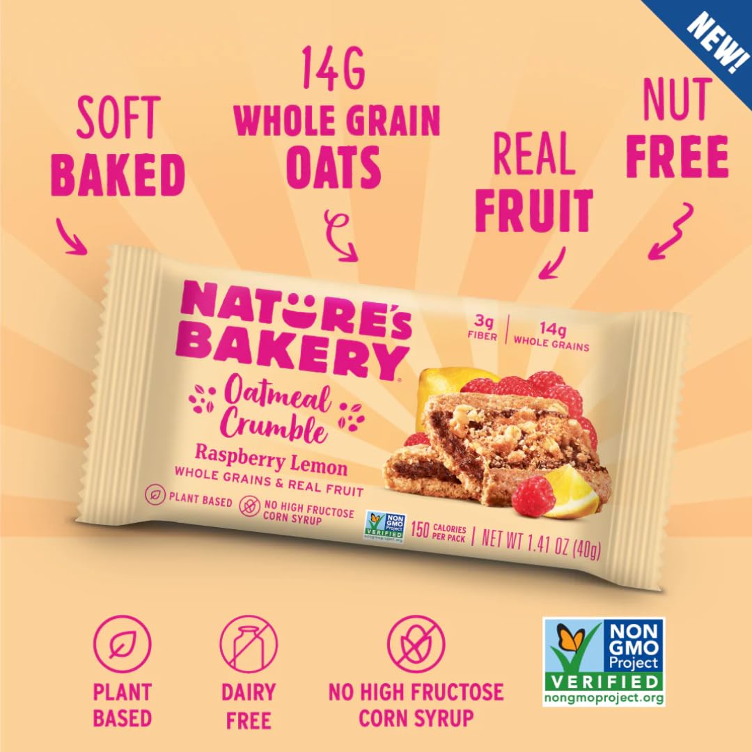 Nature's Bakery strawberry fig bar close-up highlights a fruity, kid-friendly flavor.