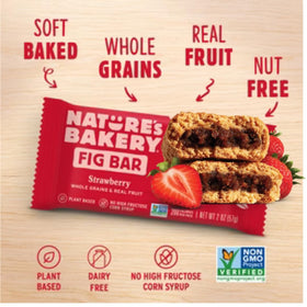 Nature’s Bakery Fig Bars Variety Pack back view with nutrition highlights.