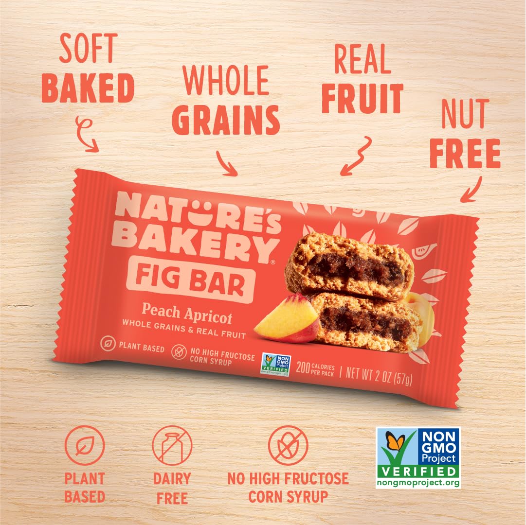 Vegan, dairy-free, and nut-free Nature's Bakery badge on packaging