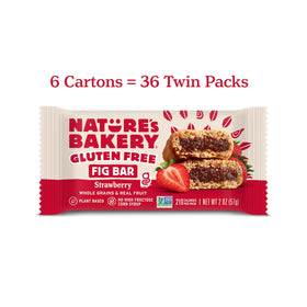 Nature's Bakery Strawberry Fig Bars close-up of soft-baked bars.