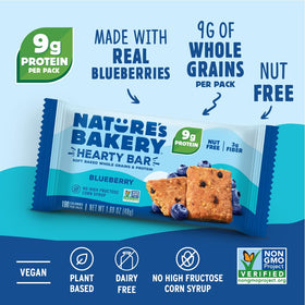 Nature's Bakery Hearty Bars Blueberry nut-free option for classrooms and families