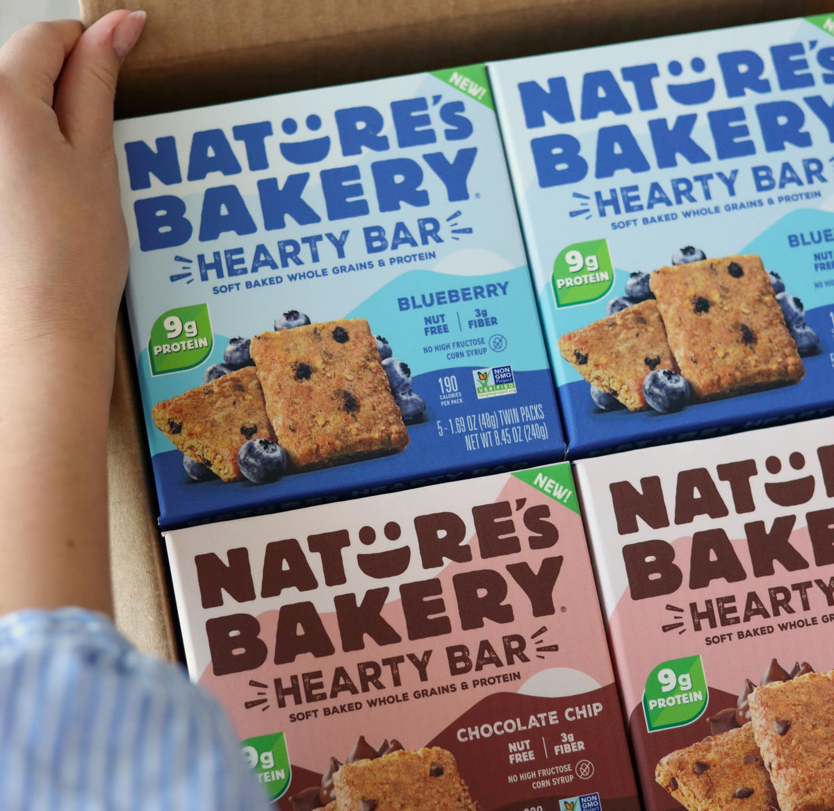 Nature's Bakery Hearty Bars Blueberry convenient twin-pack for family snacks