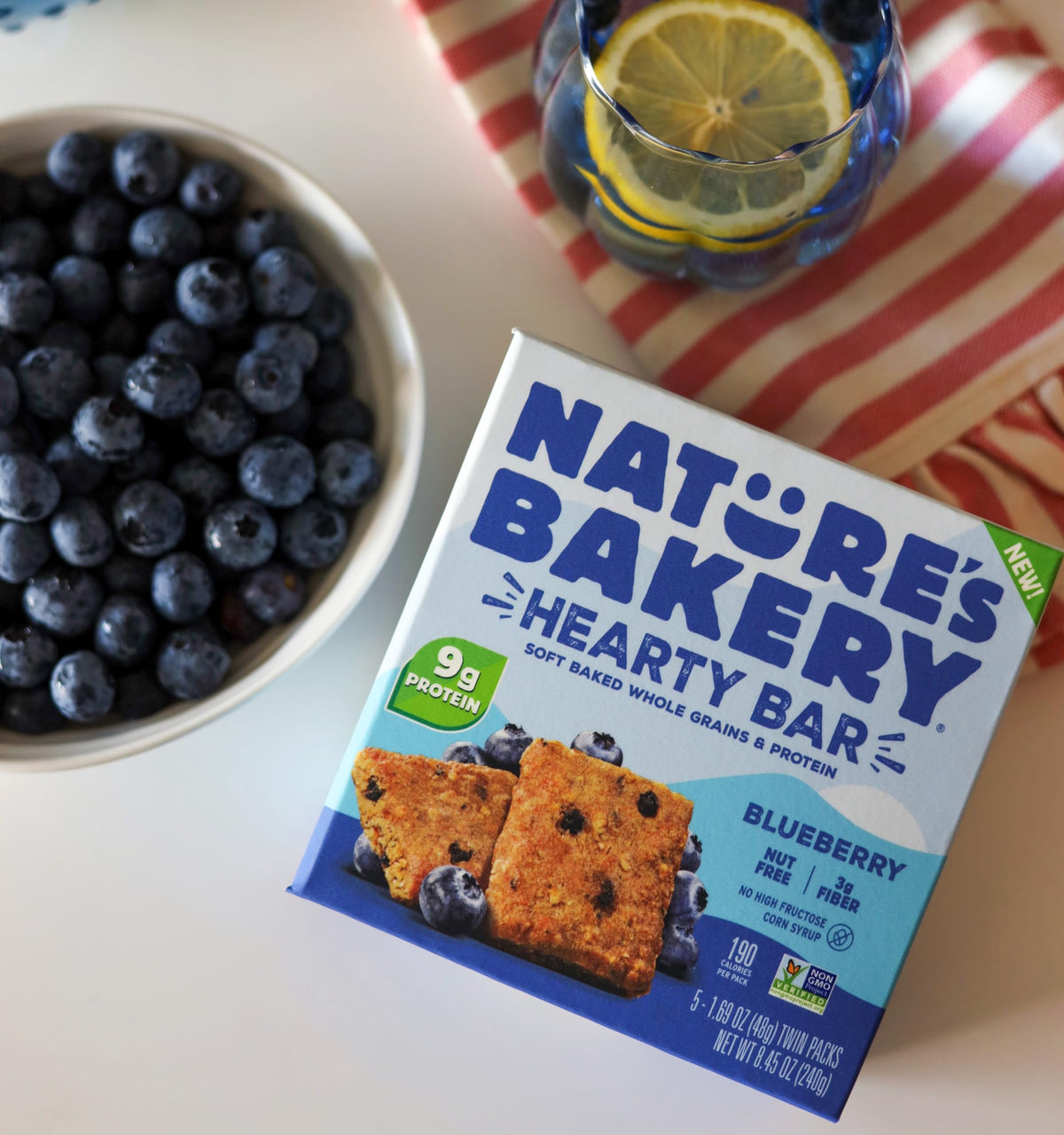Nature's Bakery Hearty Bars Blueberry non-GMO and dairy-free for everyday crunch