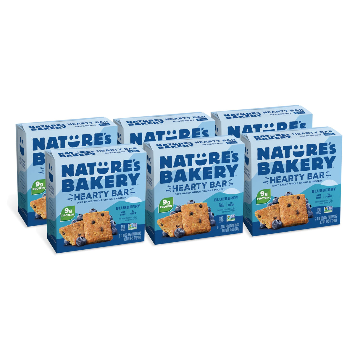 Nature's Bakery Hearty Bars Blueberry soft-baked texture for on-the-go snacking