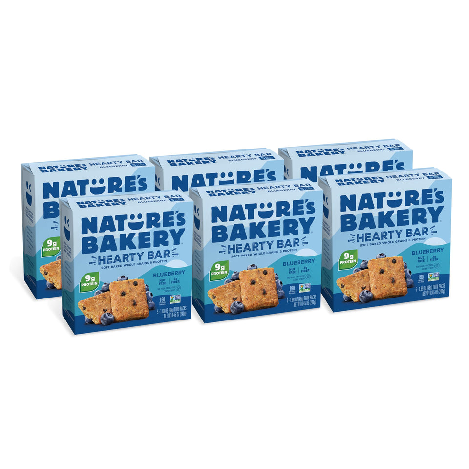 Nature's Bakery Hearty Bars Blueberry soft-baked texture for on-the-go snacking