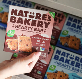 Nature’s Bakery Hearty Bars Chocolate Chip soft-baked texture, family-friendly treat