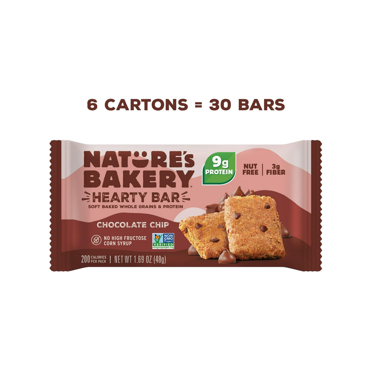 Nature’s Bakery Hearty Bars Chocolate Chip twin-pack, ready-for-lunchbox snacking