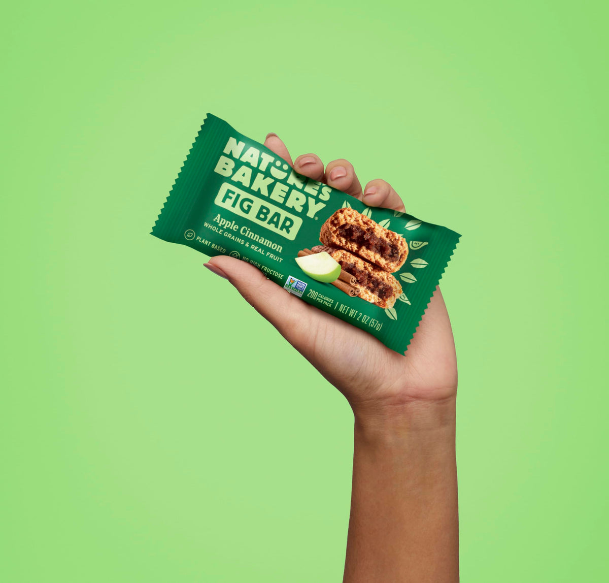 Nature's Bakery facility label indicating nut-free production.