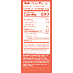 Closeup of fig and peach-apricot fruit blend in Nature's Bakery bars