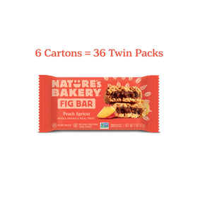 Nature's Bakery Peach Apricot Fig Bars unwrapped bar showing real fruit goodness