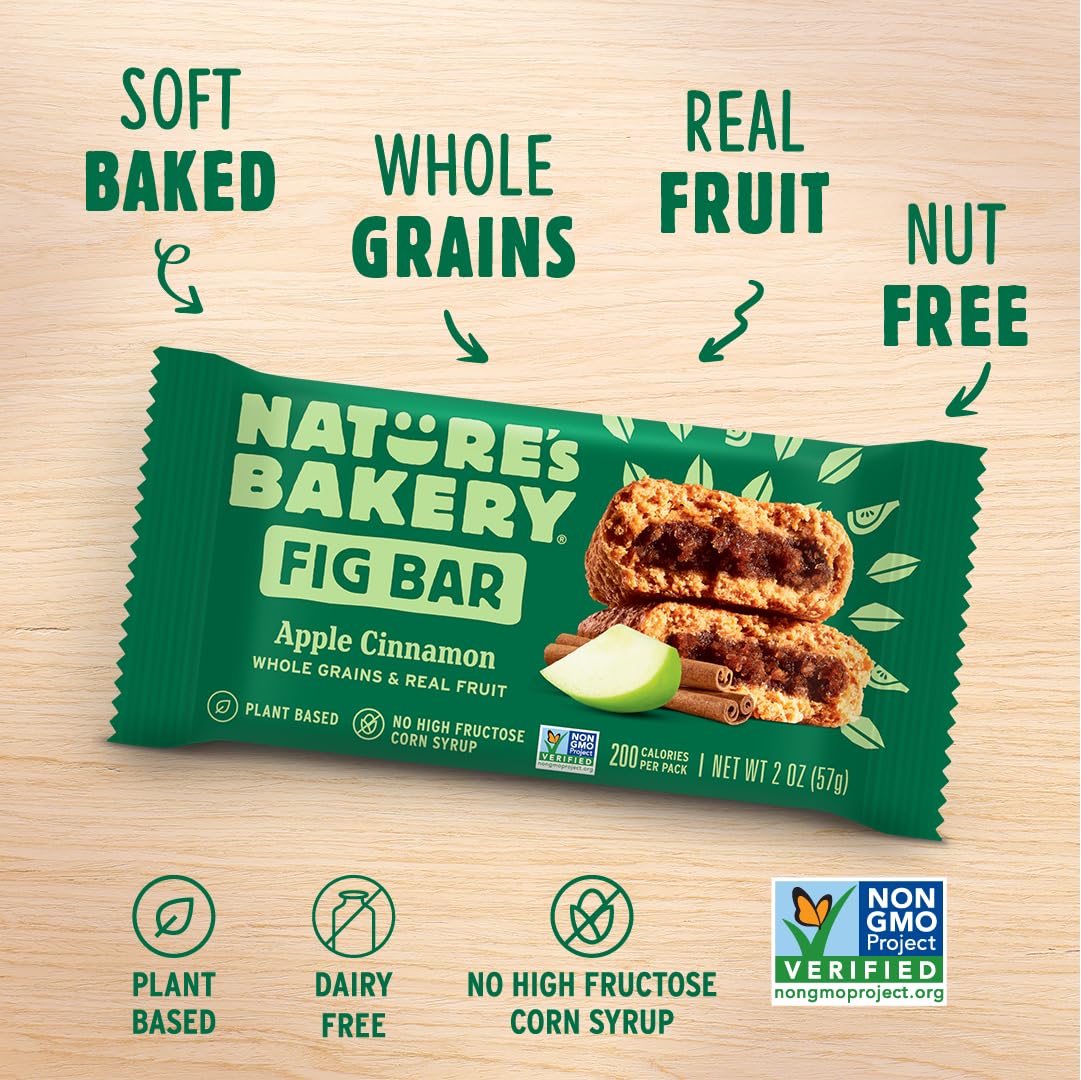 Nature's Bakery Apple Cinnamon Bars vegan and non-GMO.
