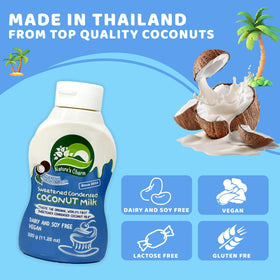 Label highlights dairy-free and vegan qualities for Nature's Charm lovers.