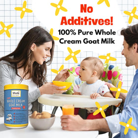 Nature's Diet goat milk powder dissolves easily in hot coffee or tea