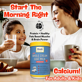 Nature's Diet goat milk powder provides a protein and healthy fat option