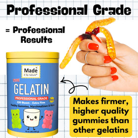 Nature's Diet Made By Nature Gelatin face mask being prepared for DIY skincare