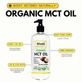 Nature's Diet Made By Nature MCT Oil pour—smooth stream for beverages.
